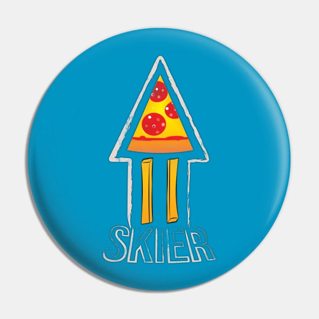 Pizza - French Fry - Skier Pin by PixelSamuel