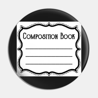 Composition Book Label Pin