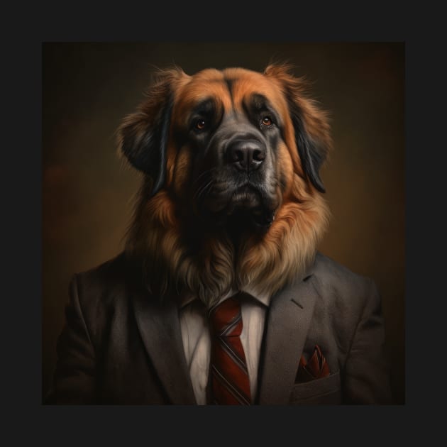 Leonberger Dog in Suit by Merchgard