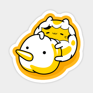 yellow cat hello winter Magnet