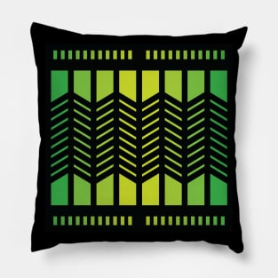 “Dimensional Planes (1)” - V.6 Green - (Geometric Art) (Dimensions) - Doc Labs Pillow