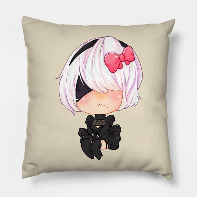 Chibi 2b nier automata Pillow by linkitty