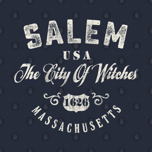Salem The City Of Witches Massachusetts Vintage by Designkix