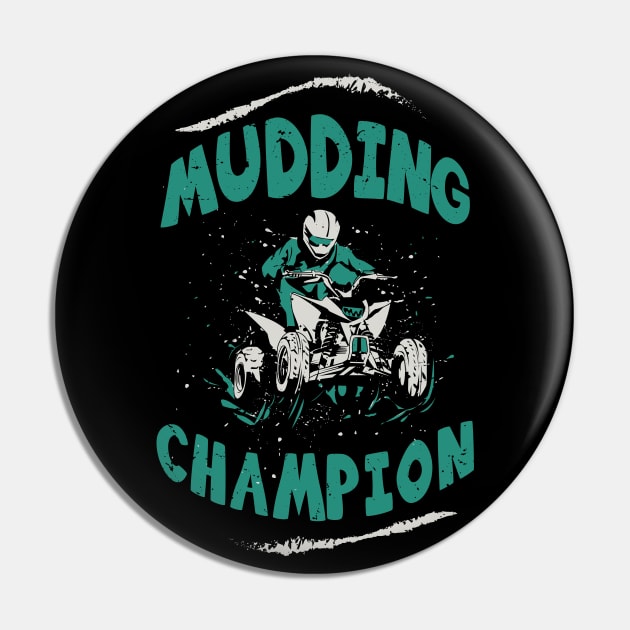 Mudding champion / ATV lover gift idea / ATV mudding present / Four Wheeler Dirt Bike Pin by Anodyle