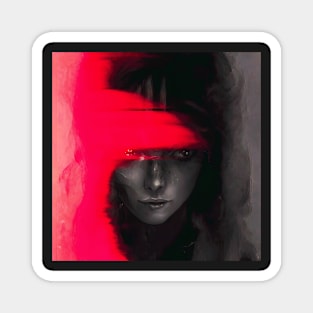 Spirit Box - Glitch Art Abstract Portrait Magnet