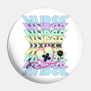 Nurse colorful pastel design Pin