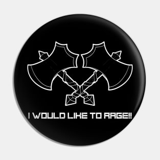 "I would like to rage" -the barbarian, always. Pin