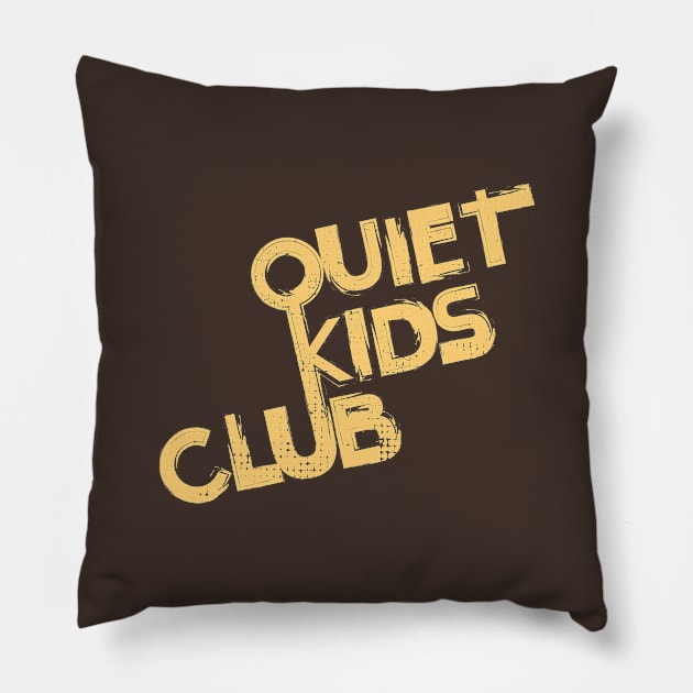 Introverted Quiet Kids Club Typography Pillow by Commykaze