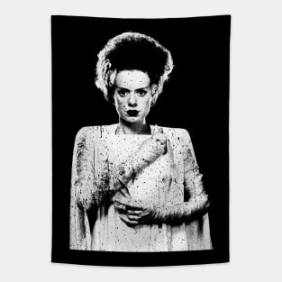 Bride of Frankenstein distressed Tapestry