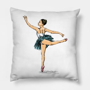 Ballerina Print Pillow