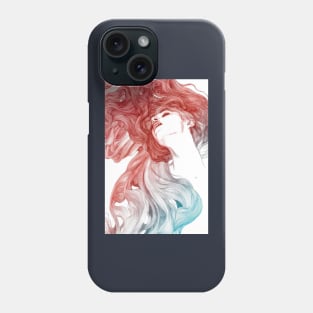 Sleeping Woman blue and red 1 Phone Case