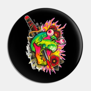 Electric Skull Pin