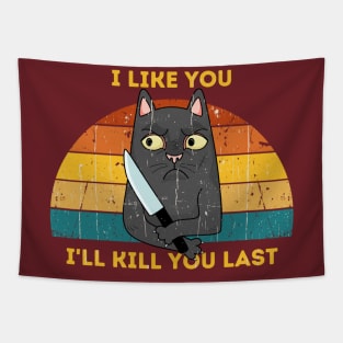 Spooky Lockdown Cat Tapestry