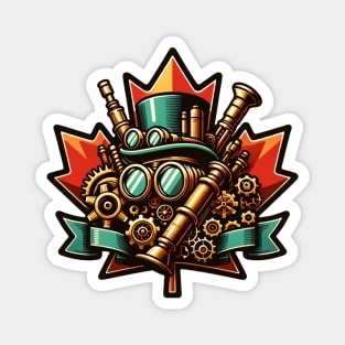Steampunk Canada Day Magnet