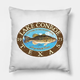 Lake Conroe, Texas, Largemouth Bass Pillow