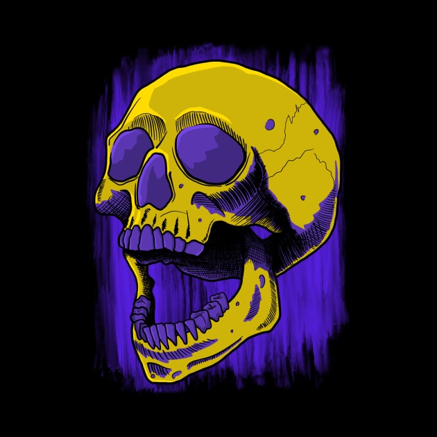 Screaming Skull with Purple Paint Smear by BrianPower