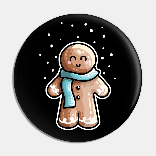 Kawaii Cute Gingerbread Person Pin by freeves