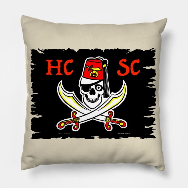 HCSC Tattered Jolly Roger Pillow by EssexArt_ABC