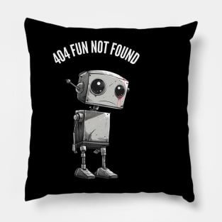 404 Fun Not Found v1 (round) Pillow