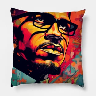 Malcolm X - Color Art Poster Pillow