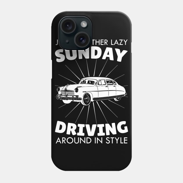 Just Another Sunday Driving Around In Style, Vintage/Retro Design Phone Case by VintageArtwork