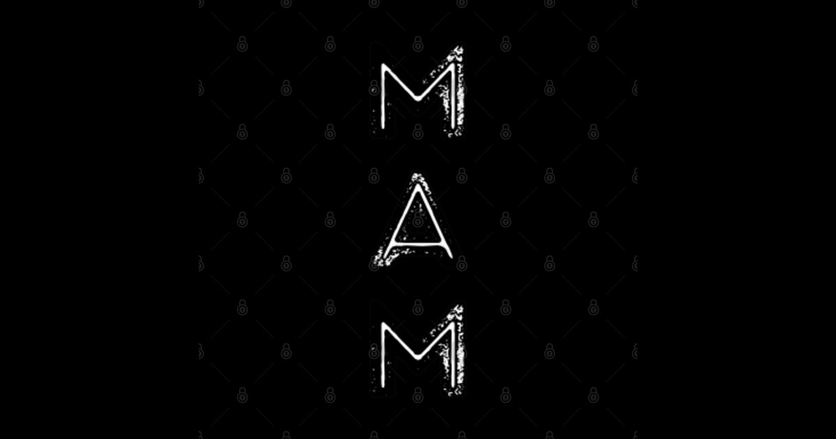 Black and White Rustic Retro Capital Letters Word MAM. - Letterings - T ...