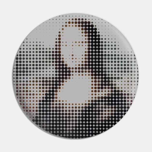 Mona Lisa Leonardo Da Vinci Dots Graphic Design Pin by okpinsArtDesign