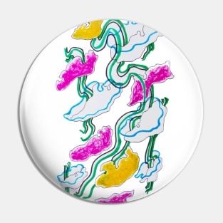 Abstract Colorful Clouds Pin