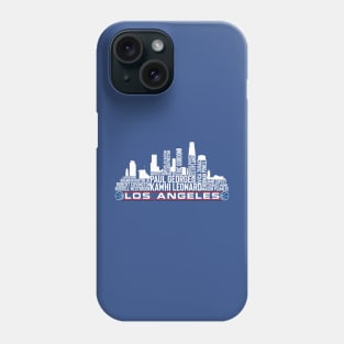 Los Angeles Basketball Team 23 Player Roster, Los Angeles City Skyline Phone Case
