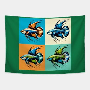 Green Swordtail - Cool Tropical Fish Tapestry