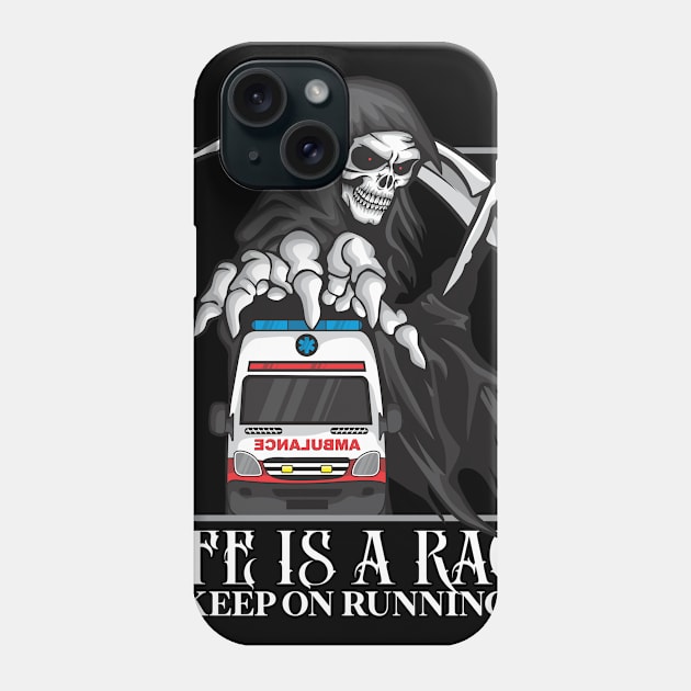 Life is a Race Phone Case by Diskarteh