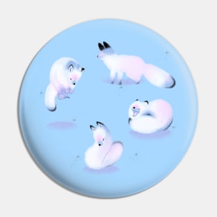 Arctic Foxes Pin