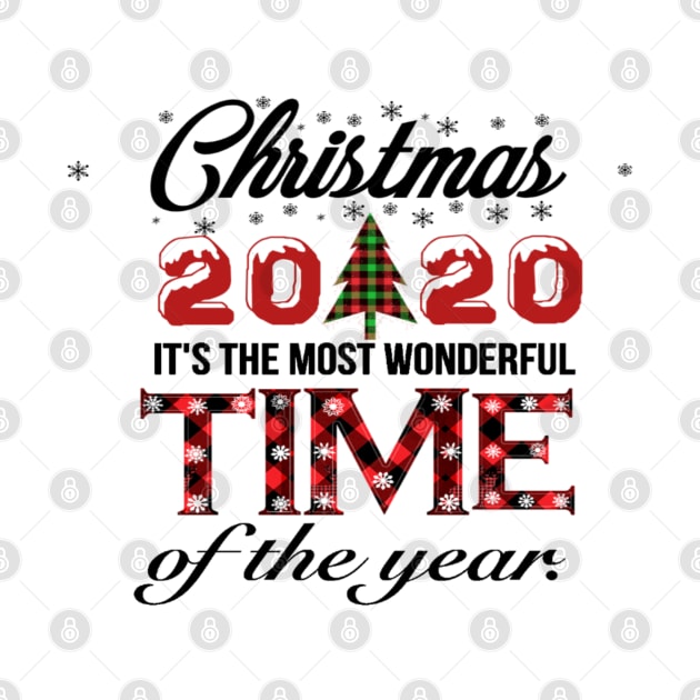 Christmas 2020, Most Wonderful Time Of The Year 2020, Matching Family Christmas Shirts, Buffalo Plaid, by Rabie