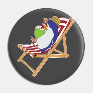 Blue Penguin Beach Vacation Pin