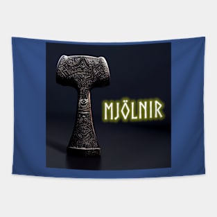 Mighty Mjolnir Thor Hammer Norse Tapestry