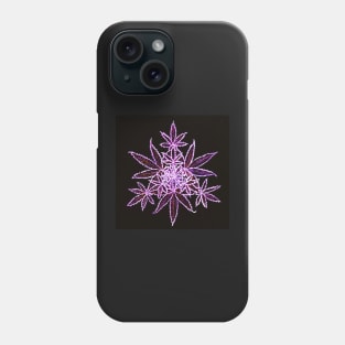 Super Purple Cannabis Mandala Phone Case