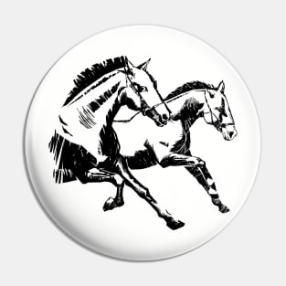 Two Horses Pin