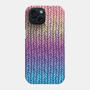 Rainbow Gradient Chunky Knit Pattern Phone Case