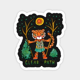 Clear the Path - Animals of Inspiration Tiger Illustration Magnet