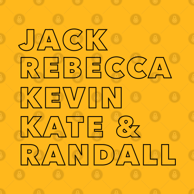 Jack Rebecca Kevin Kate Randall This Is Us Names by janiejanedesign