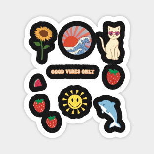 Pack cute summer stickers Magnet