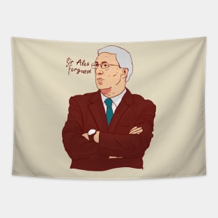 Sir Alex Ferguson Cartoonistic Tapestry