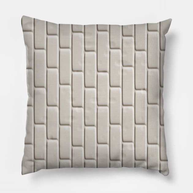 Pattern I'm solid as a wall, Brick wall in gray tones, a larger variant Pillow by Hujer