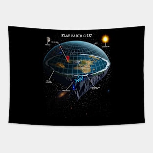 Flat Earth C-137 Tapestry