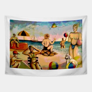 boys on the beach Tapestry