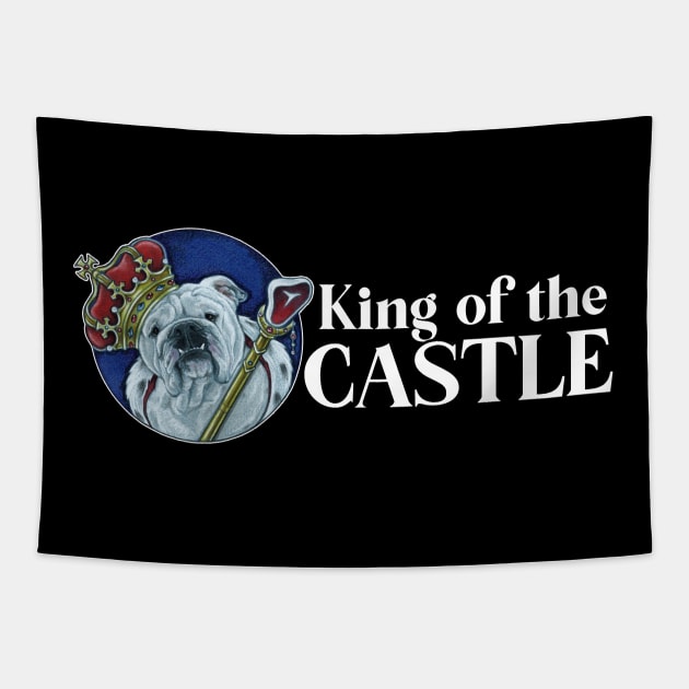 King of the Castle - Bulldog Tapestry by Nat Ewert Art