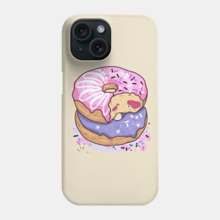 Donut lover dream pink and blueberry doughnut Phone Case