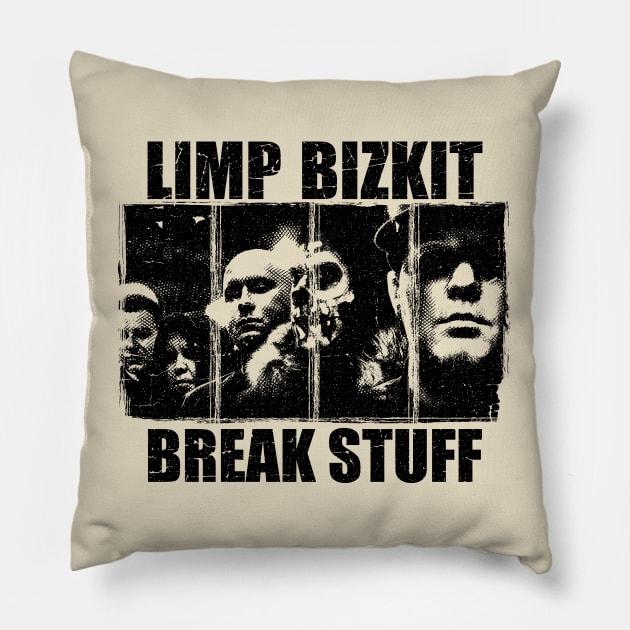 Limp Bizkit -vintage pencil style Pillow by RetroPandora