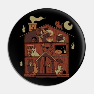 Haunted House Cat Ghost Blackmagic by Tobe Fonseca Pin