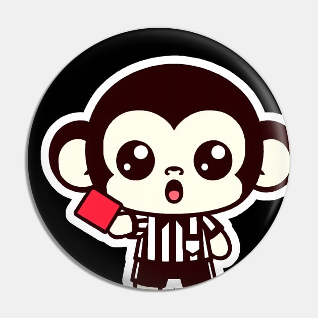 Chimp Referee, Japanese Pun Pin by Decamega